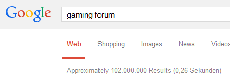 Gaming Forum Search Results